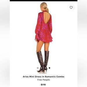 Free People Aries Mini Dress Romantic Combo 100% Viscose M